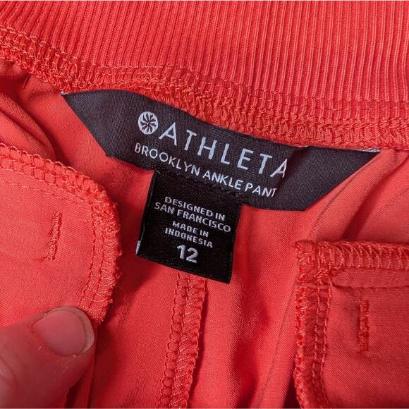 Athleta Brooklyn Ankle Pant – Size 12 Orange - Picture 7 of 10